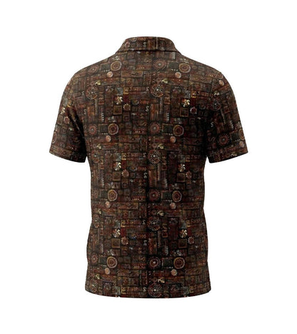 Men’s Athletic Golf Polo 02 – Tribal Geometric Pattern Polo Shirt