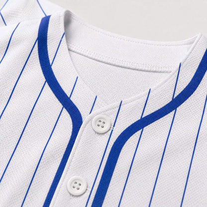 Custom Pinstripe Baseball Jersey, Personalized Team Name & Number, Men Women Kids Toddler