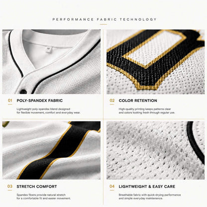 Custom Pinstripe Baseball Jersey, Personalized Team Name & Number, Men Women Kids Toddler