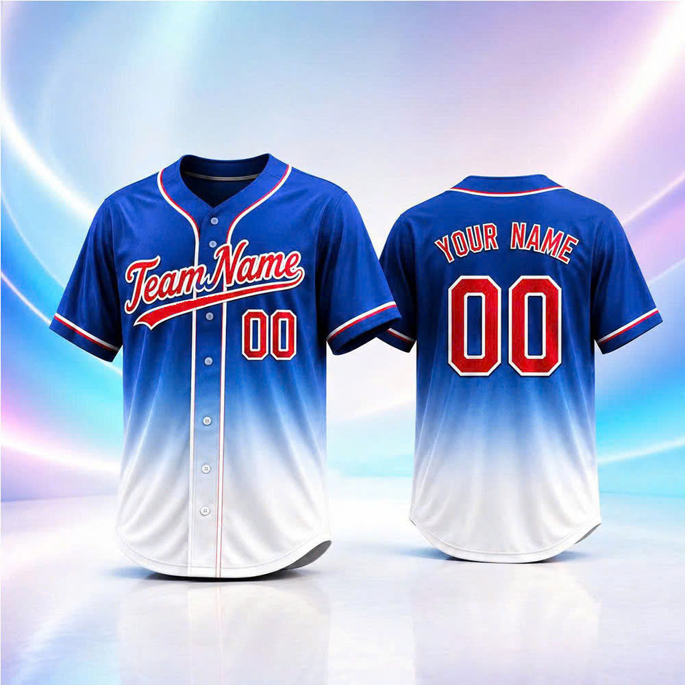 Custom Baseball Jersey, Personalized Name & Number, Ombre Team Uniform, Men Women Youth