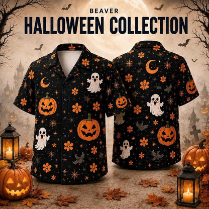 Custom Halloween Button Up Shirt – Personalized Photo Design, Unique Unisex Gift