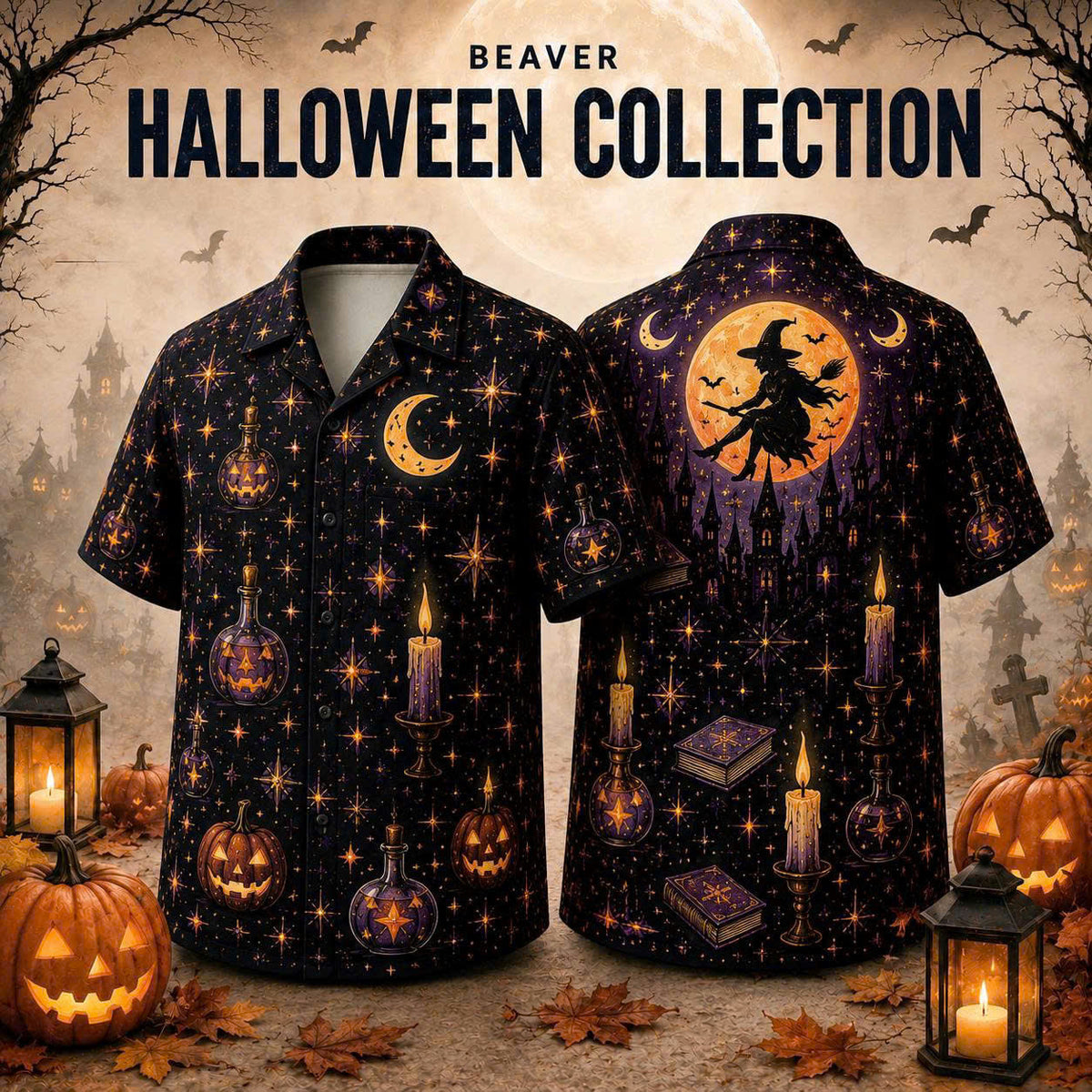 Custom Halloween Button Up Shirt – Personalized Photo Design, Unique Unisex Gift