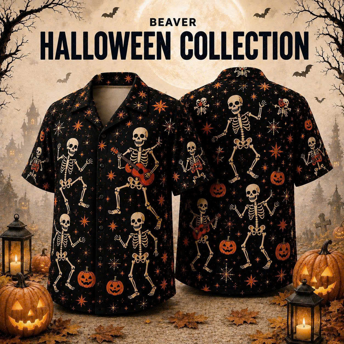 Custom Halloween Button Up Shirt – Personalized Photo Design, Unique Unisex Gift