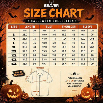 Any Design Halloween Button Up Shirt, Personalized Photo Artwork, Unique Unisex Gift