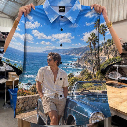 Custom Button Up Shirt, Any Design, Personalized Photo Artwork, Full Print, Unique Personalized Gift
