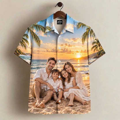 Custom Button Up Shirt, Any Design, Personalized Photo Artwork, Full Print, Unique Personalized Gift