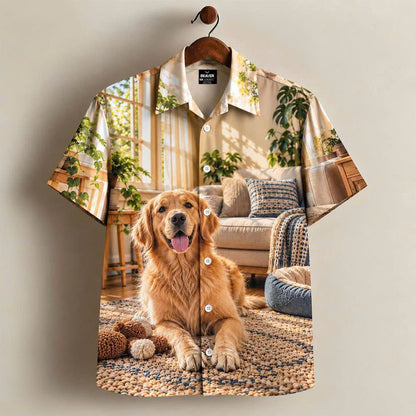 Custom Button Up Shirt, Any Design, Personalized Photo Artwork, Full Print, Unique Personalized Gift
