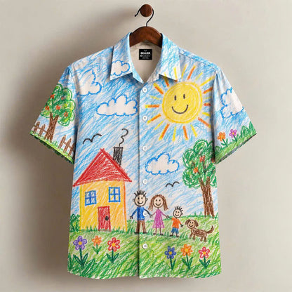 Custom Button Up Shirt, Any Design, Personalized Photo Artwork, Full Print, Unique Personalized Gift
