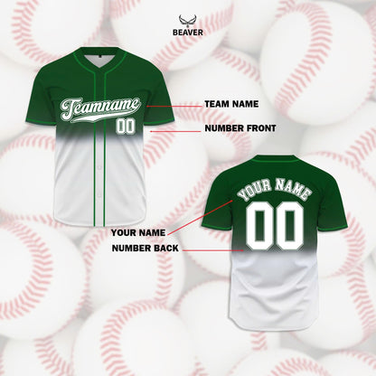 Custom Ombre Baseball Jersey – Personalized Two-Tone Sports Shirt