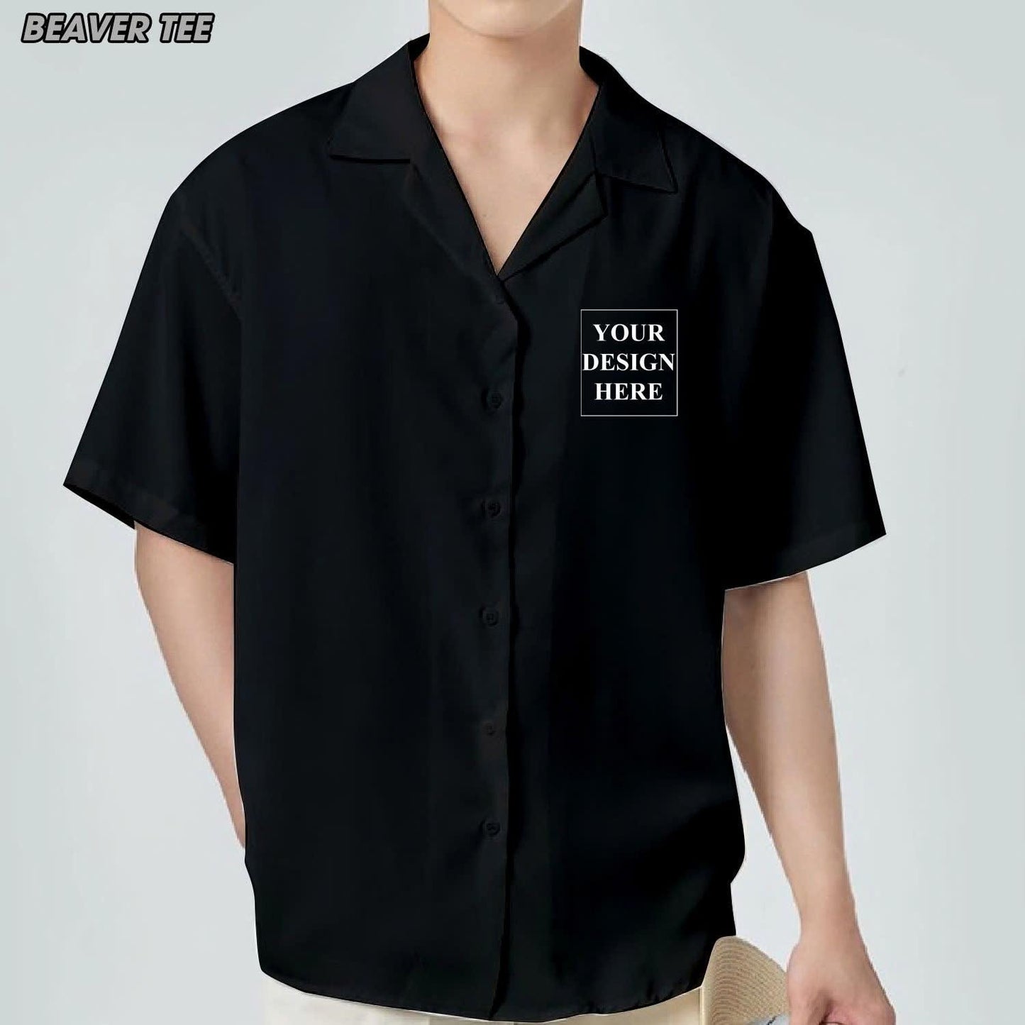 Custom Button-Up Shirt – Personalized Design, Unisex Vacation Wear