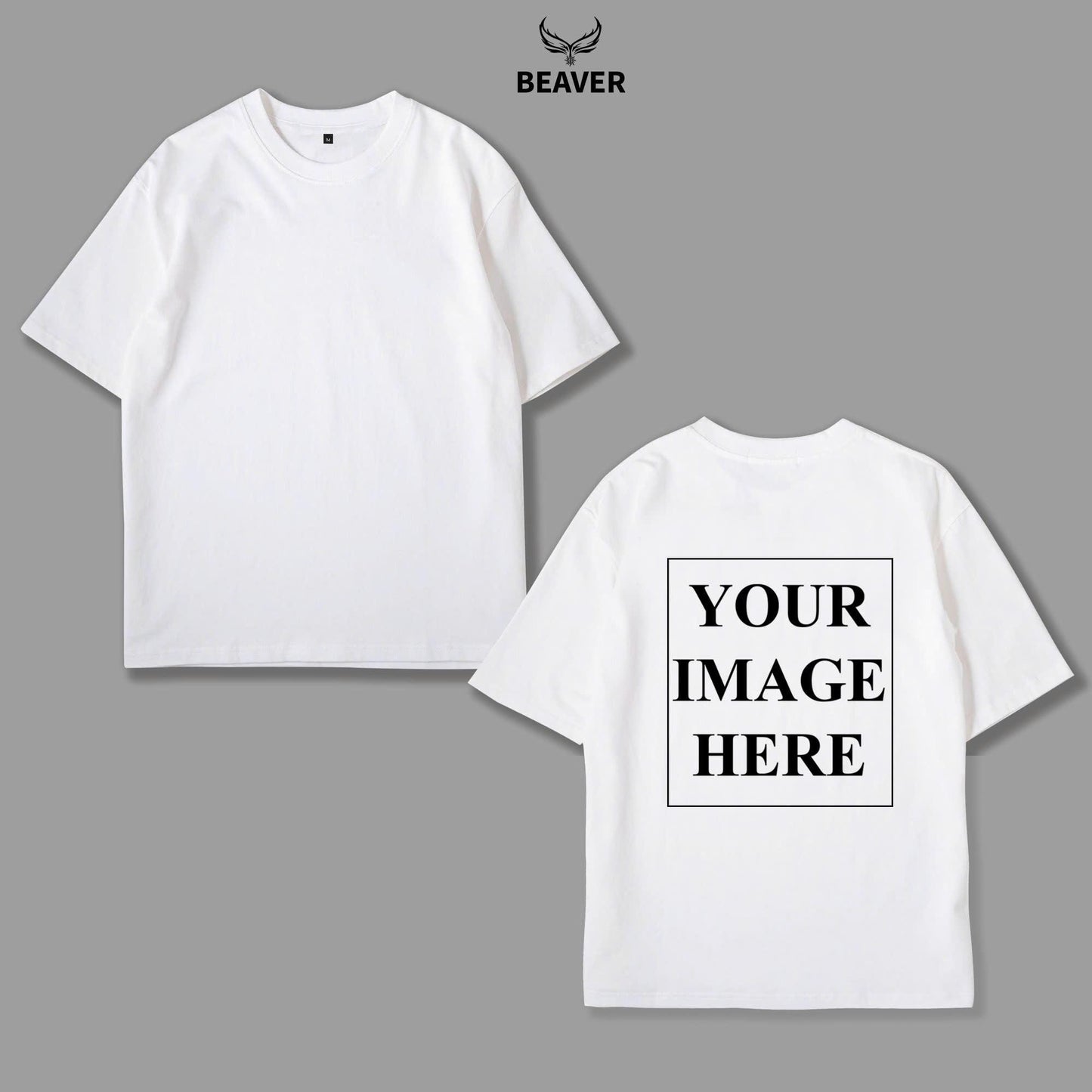 Custom Heavyweight Cotton T-Shirt – Personalized Back Design