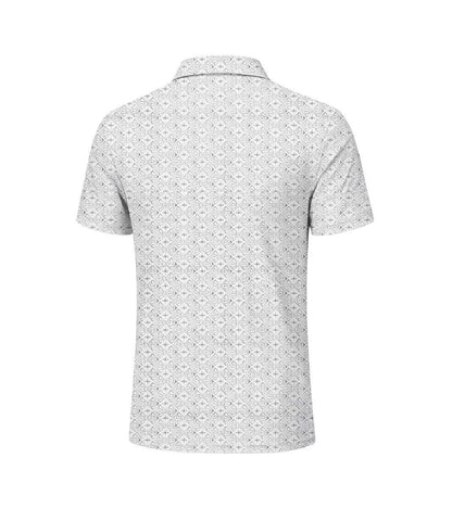 Men’s Athletic Golf Polo 12 – Art Deco Diamond Fan Pattern Polo Shirt