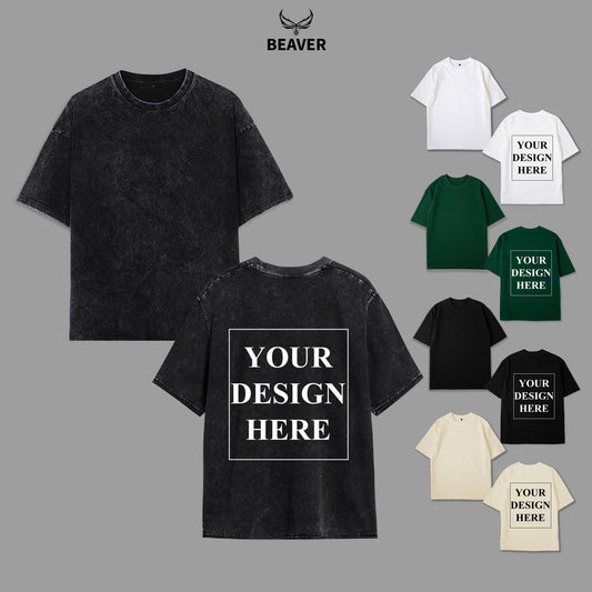 Custom Heavyweight Cotton T-Shirt – Personalized Back Design