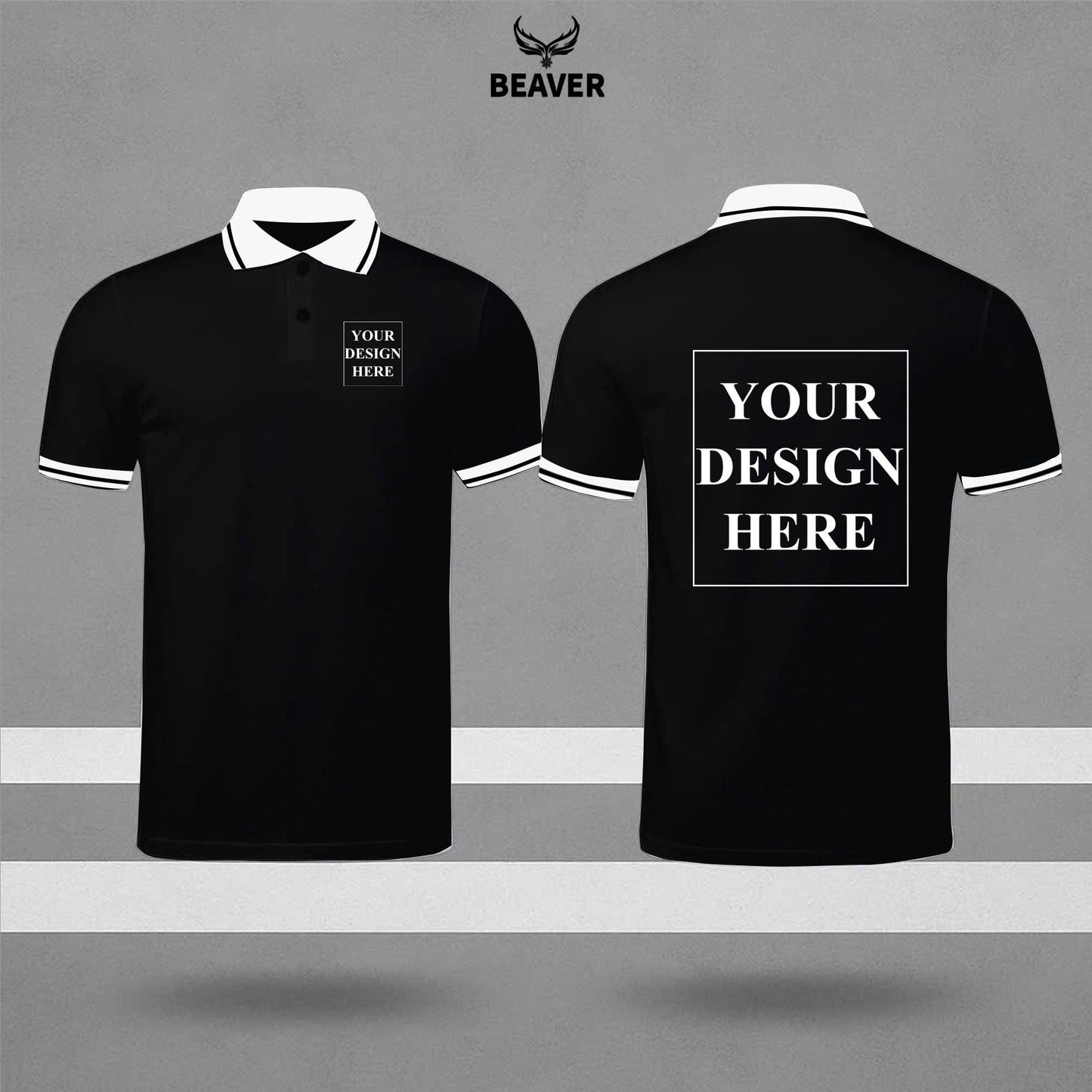 Custom Logo Polo Shirt – Personalized Work Uniform, Unisex Design