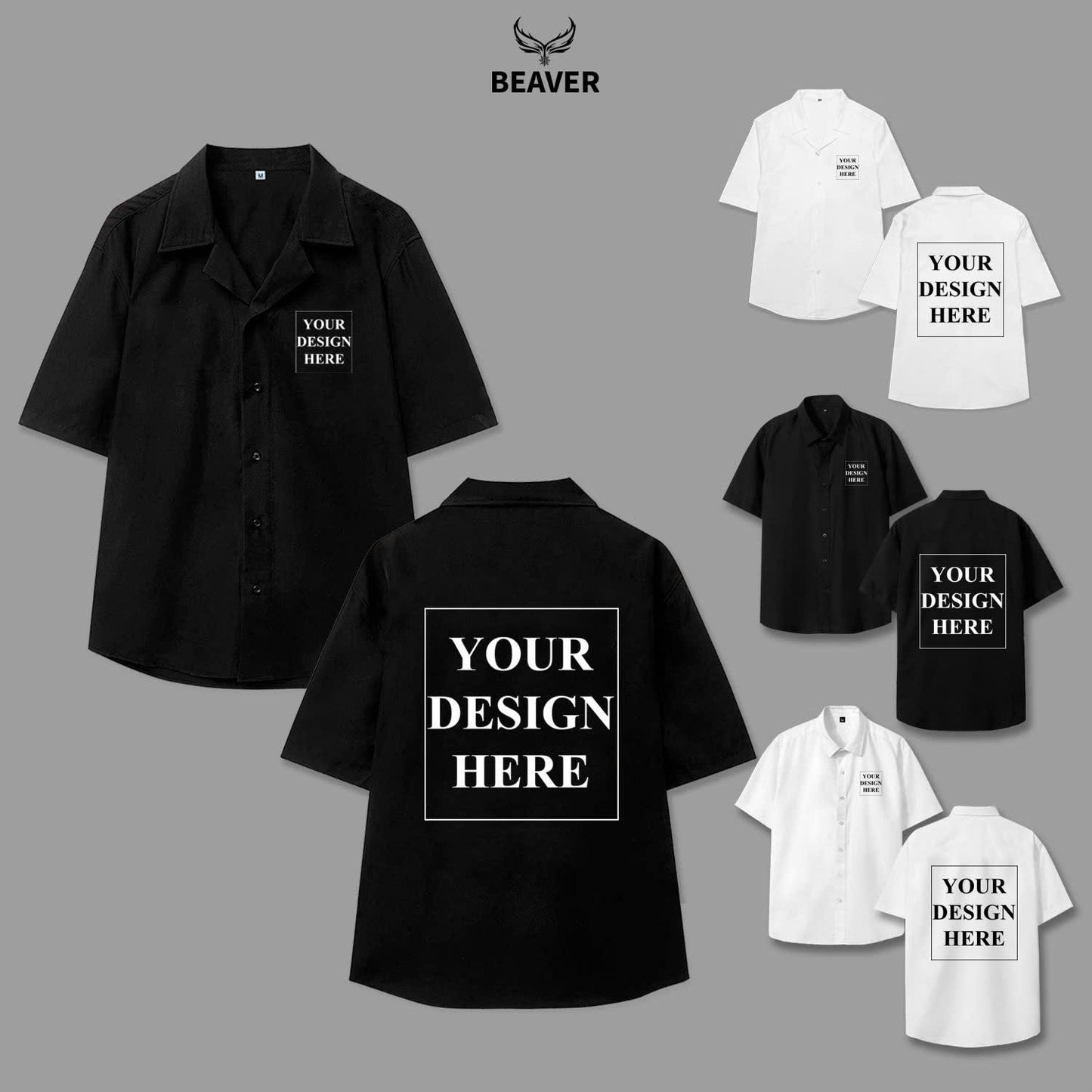 Custom Button Up Shirt – Personalized Design, Unisex Vacation Shirt