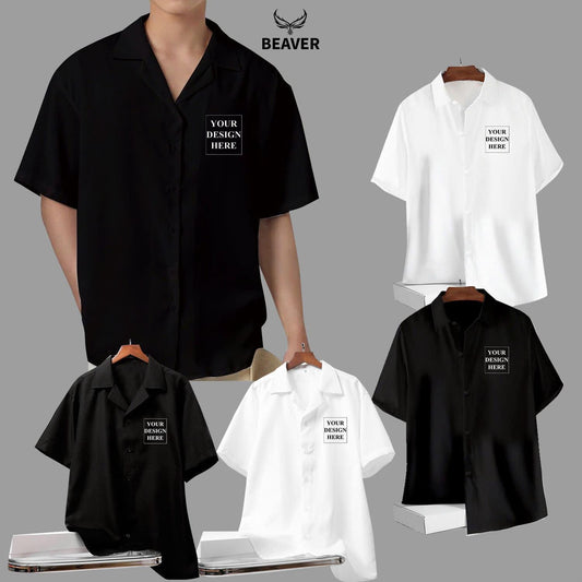 Custom Button-Up Shirt – Personalized Design, Unisex Vacation Wear
