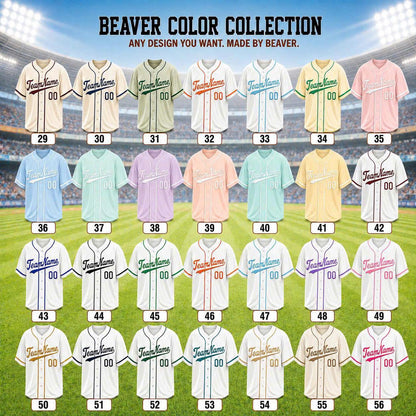 Custom Baseball Jerseys – Personalized Name and Number – Solid, Striped and Gradient Styles