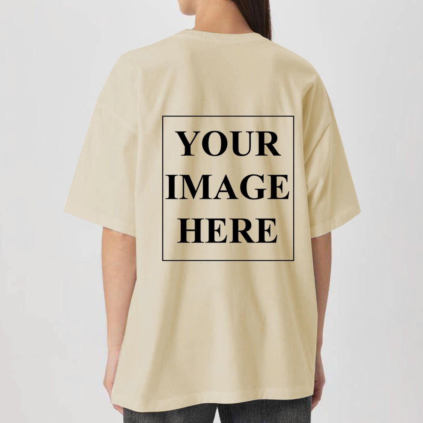 Custom Heavyweight Cotton T-Shirt – Personalized Back Design