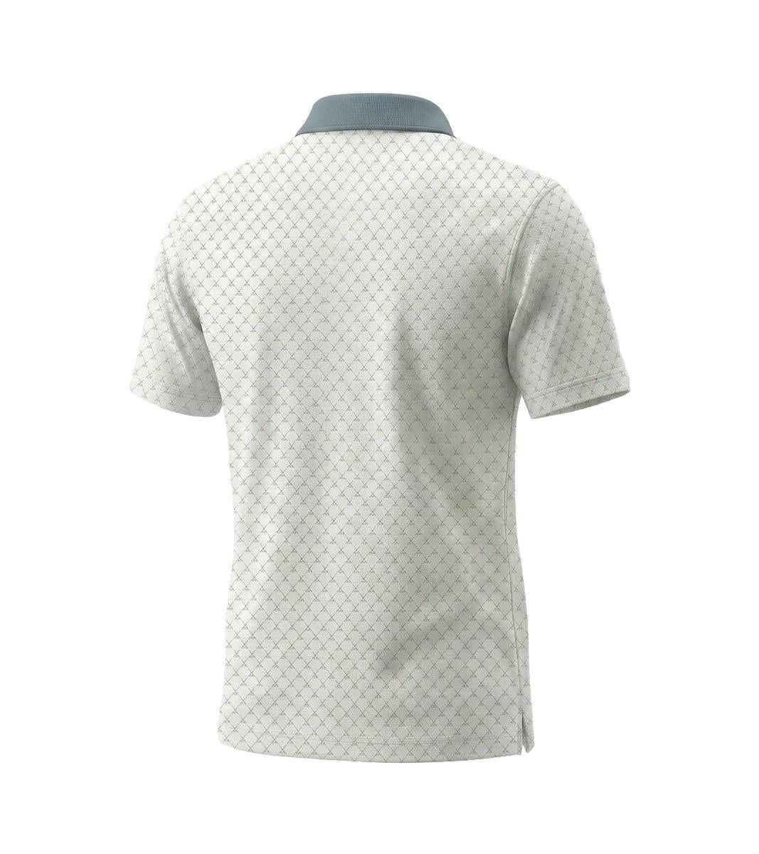 Men's Golf Polo Shirt 08 – Crossed Clubs Diamond Pattern Athletic Apparel