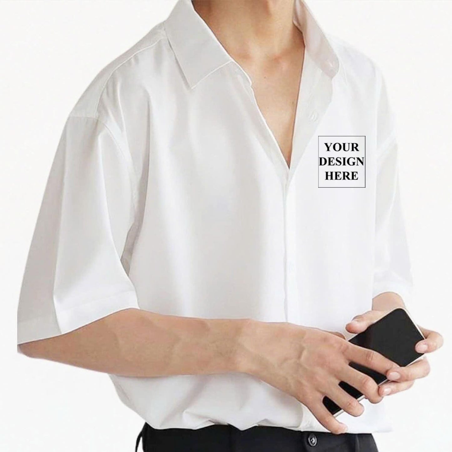 Custom Button-Up Shirt – Personalized Design, Unisex Vacation Wear