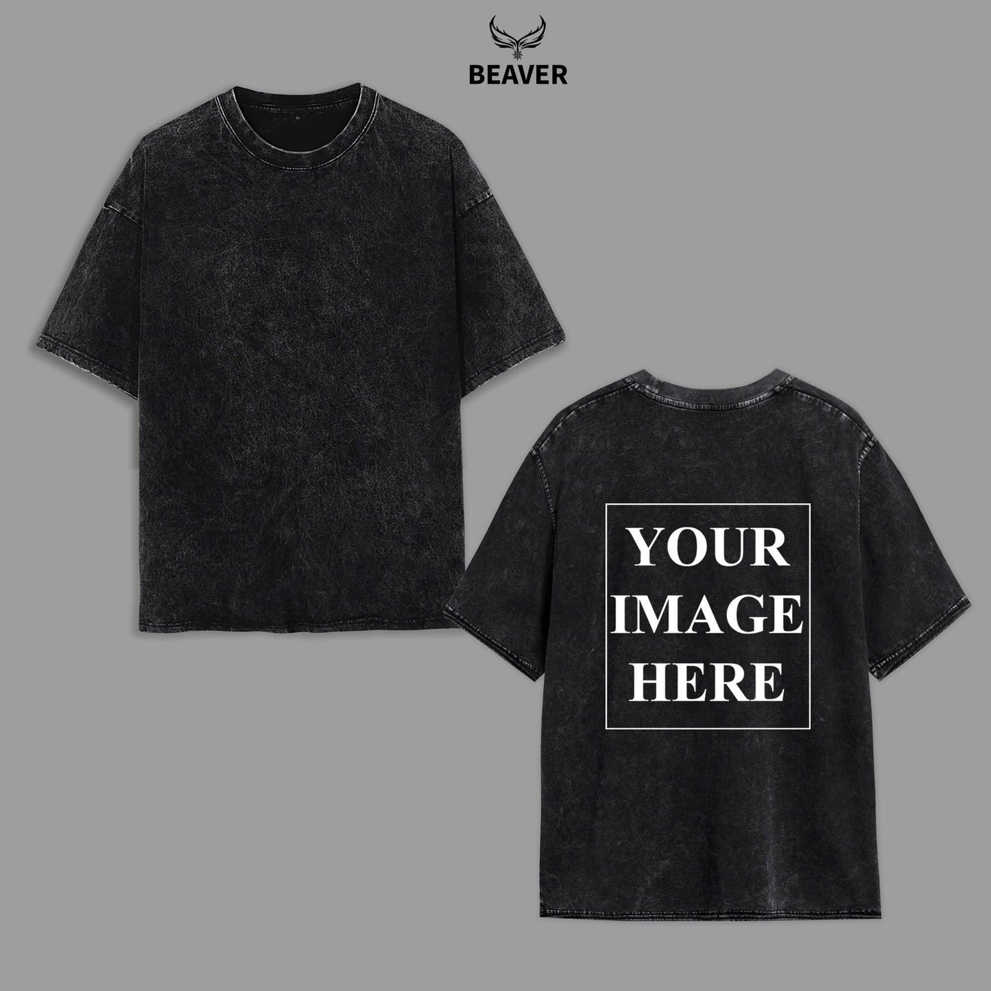 Custom Heavyweight Cotton T-Shirt – Personalized Back Design