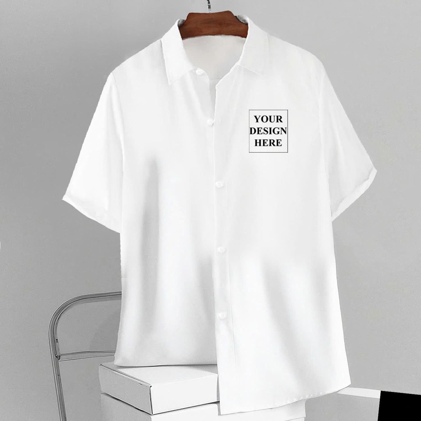 Custom Button-Up Shirt – Personalized Design, Unisex Vacation Wear