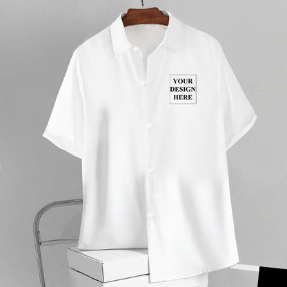 Custom Button-Up Shirt – Personalized Design, Unisex Vacation Wear