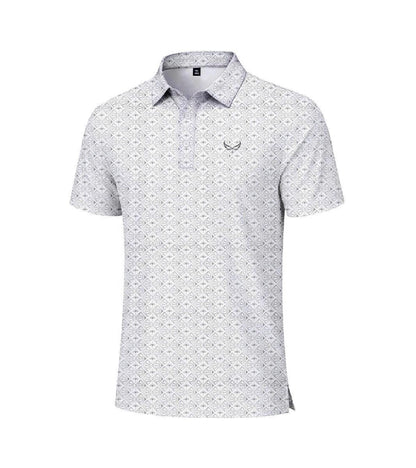 Men’s Athletic Golf Polo 12 – Art Deco Diamond Fan Pattern Polo Shirt
