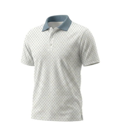 Men's Golf Polo Shirt 08 – Crossed Clubs Diamond Pattern Athletic Apparel