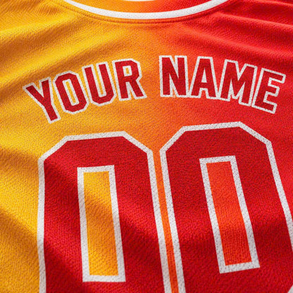 Custom Ombre Baseball Jersey, Personalized Name & Number, Mix Match Colors, Team Uniform