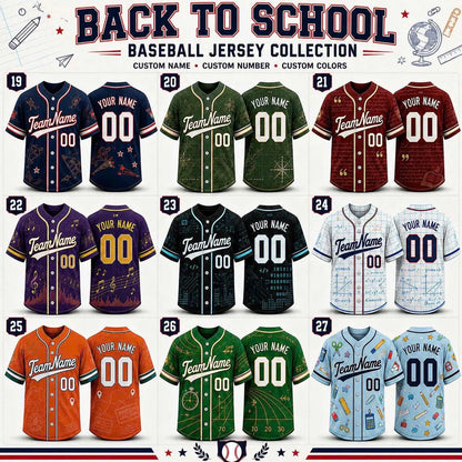 Custom Baseball Jersey, Personalized Teacher Shirt, Back to School Gift, Name & Number