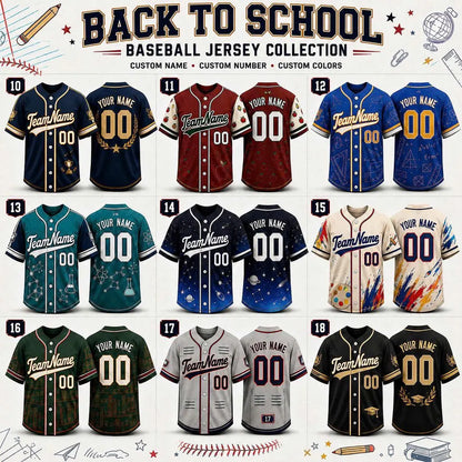 Custom Baseball Jersey, Personalized Teacher Shirt, Back to School Gift, Name & Number