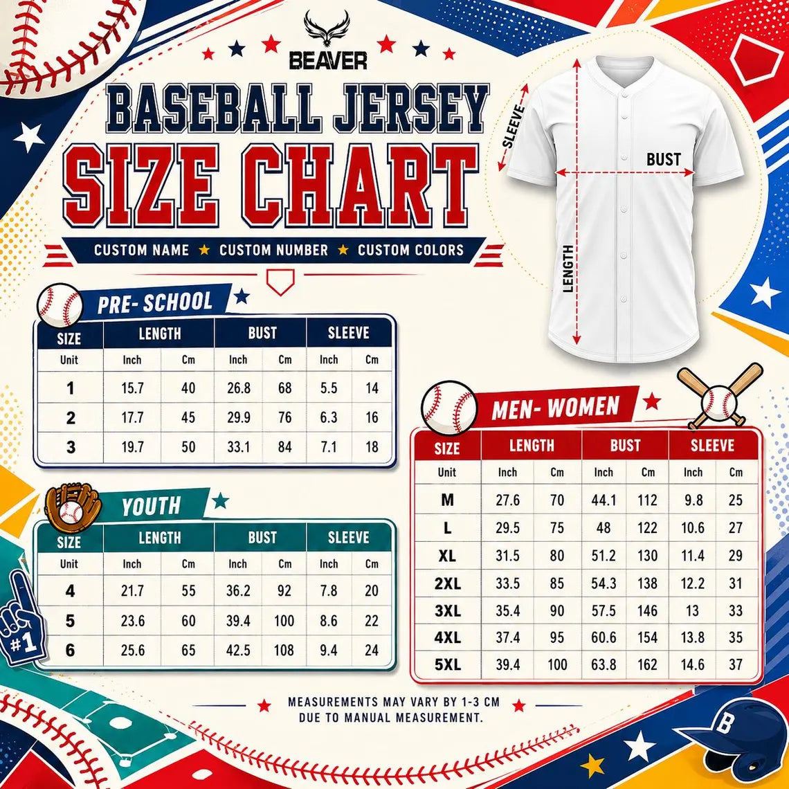 Custom Baseball Jersey, Personalized Name & Number, Team Uniform, Choose Your Colors, Sports Gift