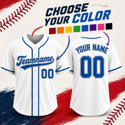 Custom Baseball Jersey, Personalized Name & Number, Team Uniform, Choose Your Colors, Sports Gift