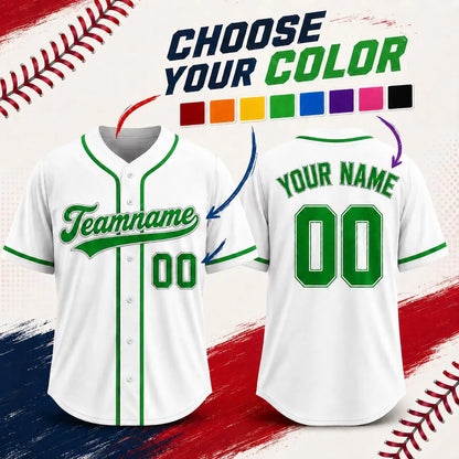 Custom Baseball Jersey, Personalized Name & Number, Team Uniform, Choose Your Colors, Sports Gift