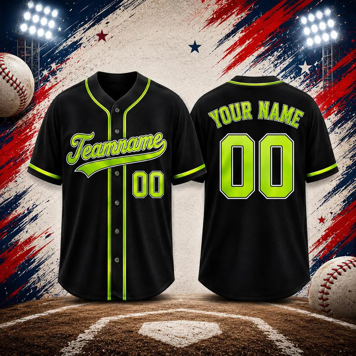 Custom Baseball Jersey, Personalized Name & Number, Team Uniform, Choose Your Colors, Sports Gift