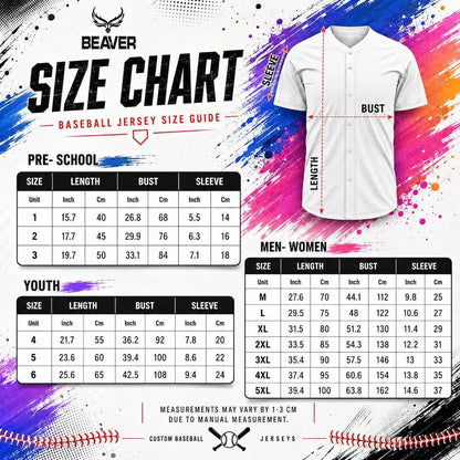 Custom Ombre Baseball Jersey, Personalized Name & Number, Mix Match Colors, Team Uniform