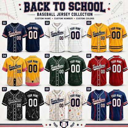 Custom Baseball Jersey, Personalized Teacher Shirt, Back to School Gift, Name & Number