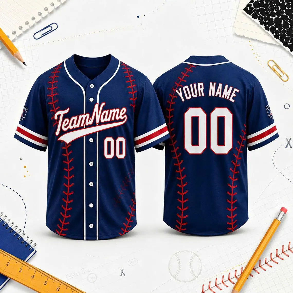 Custom Baseball Jersey, Personalized Teacher Shirt, Back to School Gift, Name & Number