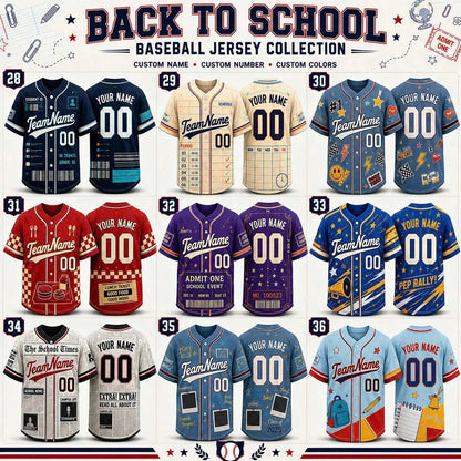 Custom Baseball Jersey, Personalized Teacher Shirt, Back to School Gift, Name & Number