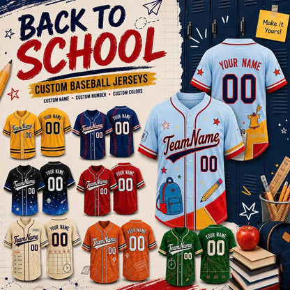 Custom Baseball Jersey, Personalized Teacher Shirt, Back to School Gift, Name & Number