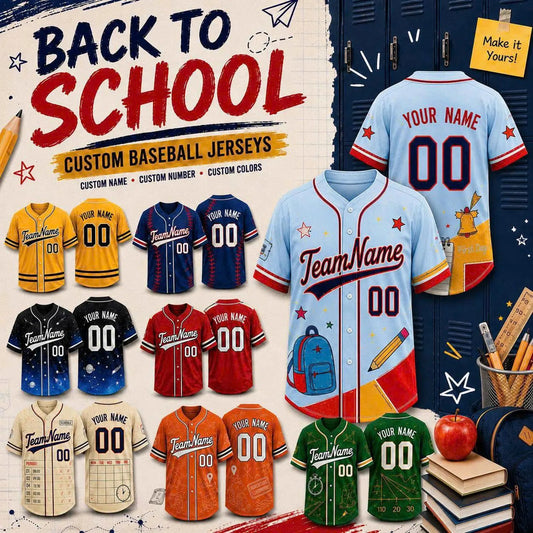 Custom Baseball Jersey, Personalized Teacher Shirt, Back to School Gift, Name & Number