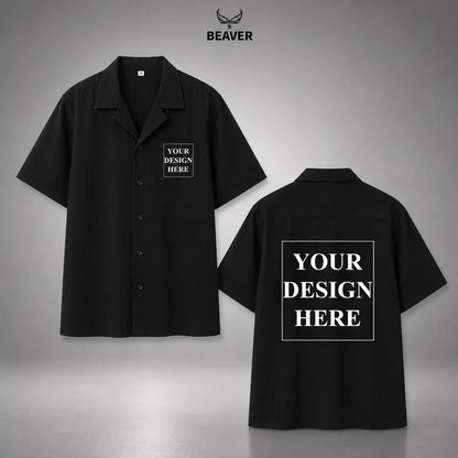 Custom Button-Up Shirt – Personalized Design, Unisex Short Sleeve