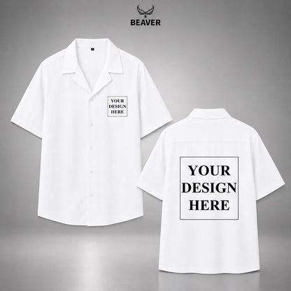 Custom Button-Up Shirt – Personalized Design, Unisex Short Sleeve