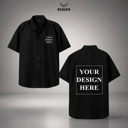 Custom Button-Up Shirt – Personalized Design, Unisex Short Sleeve