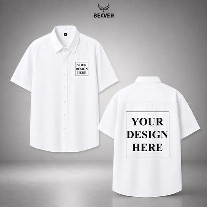 Custom Button-Up Shirt – Personalized Design, Unisex Short Sleeve