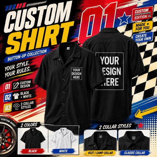 Custom Button-Up Shirt – Personalized Design, Unisex Vacation Wear