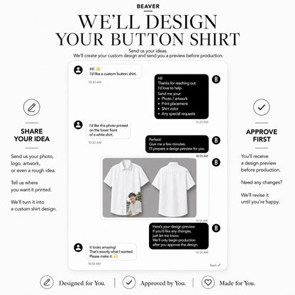 Custom Button-Up Shirt – Personalized Design, Unisex Short Sleeve