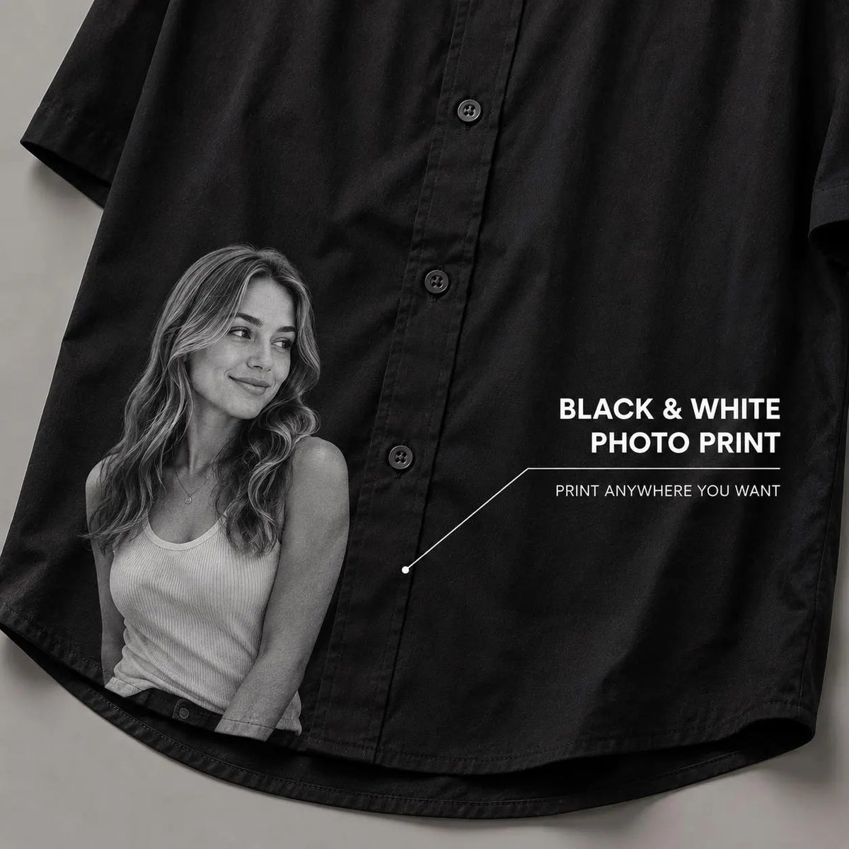 Custom Button-Up Shirt – Personalized Design, Unisex Short Sleeve