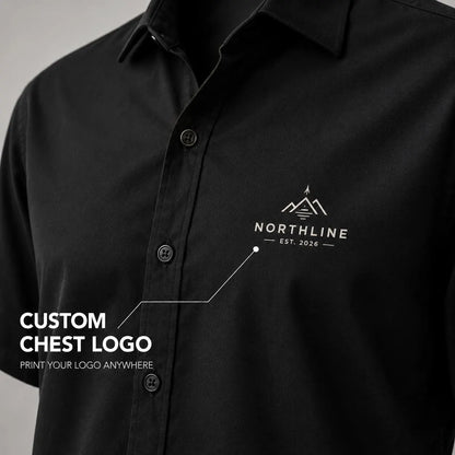 Custom Button-Up Shirt – Personalized Design, Unisex Short Sleeve